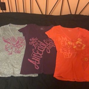 3 for 1 American Eagle V-necks
